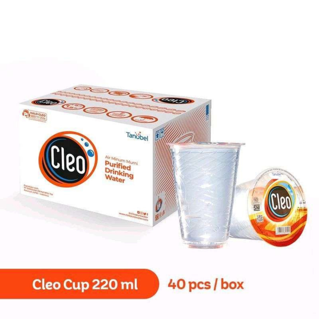 

CLEO CUP 220 ML Gelas Air Mineral Karton DUS (Isi 40 pcs)