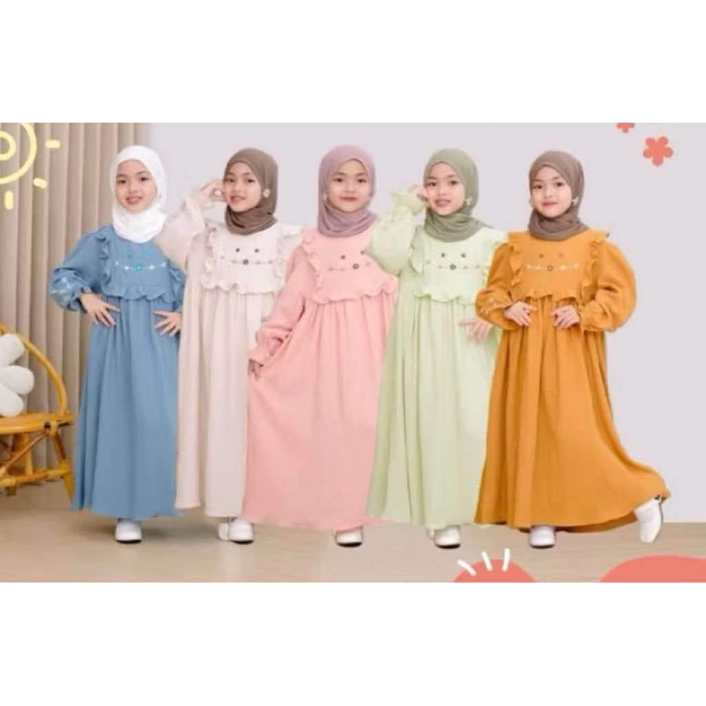 Gamis couple#Gamis couple ibu&anak#gamis couple bahan babydoll#gamis couple premium ibu&anak#gamis c