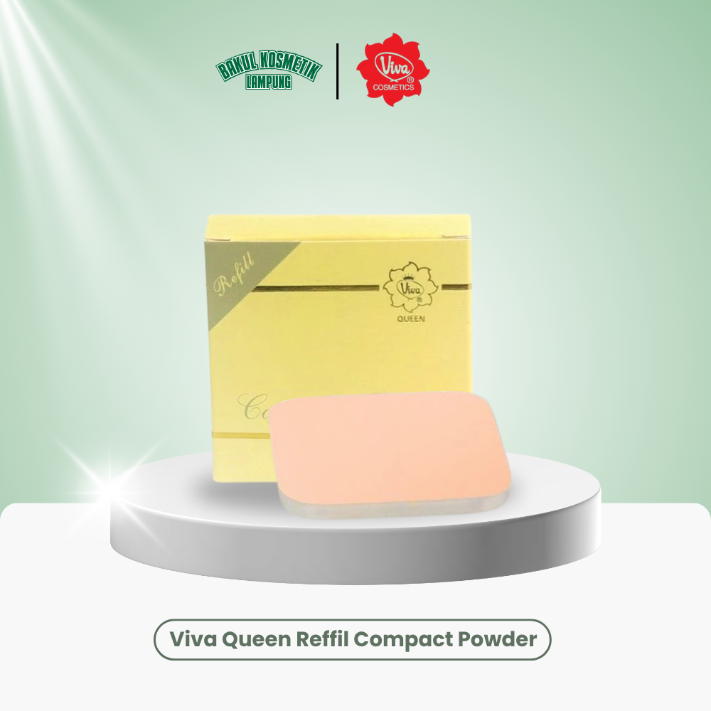 Viva Queen Refill Compact Powder - Bedak Padat Praktis dengan UV Filter, 13g