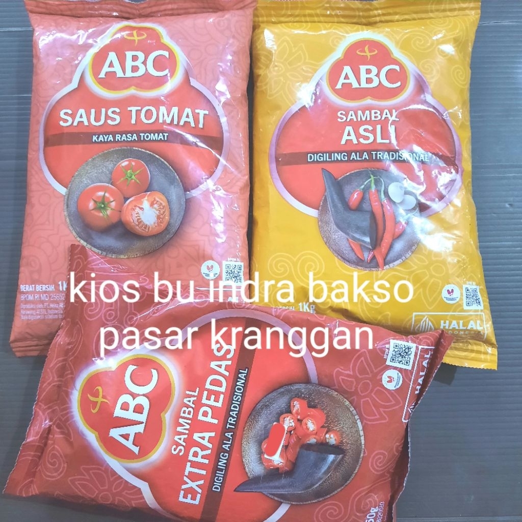 

ABC saus tomat 1 kg sambal asli extra pedas