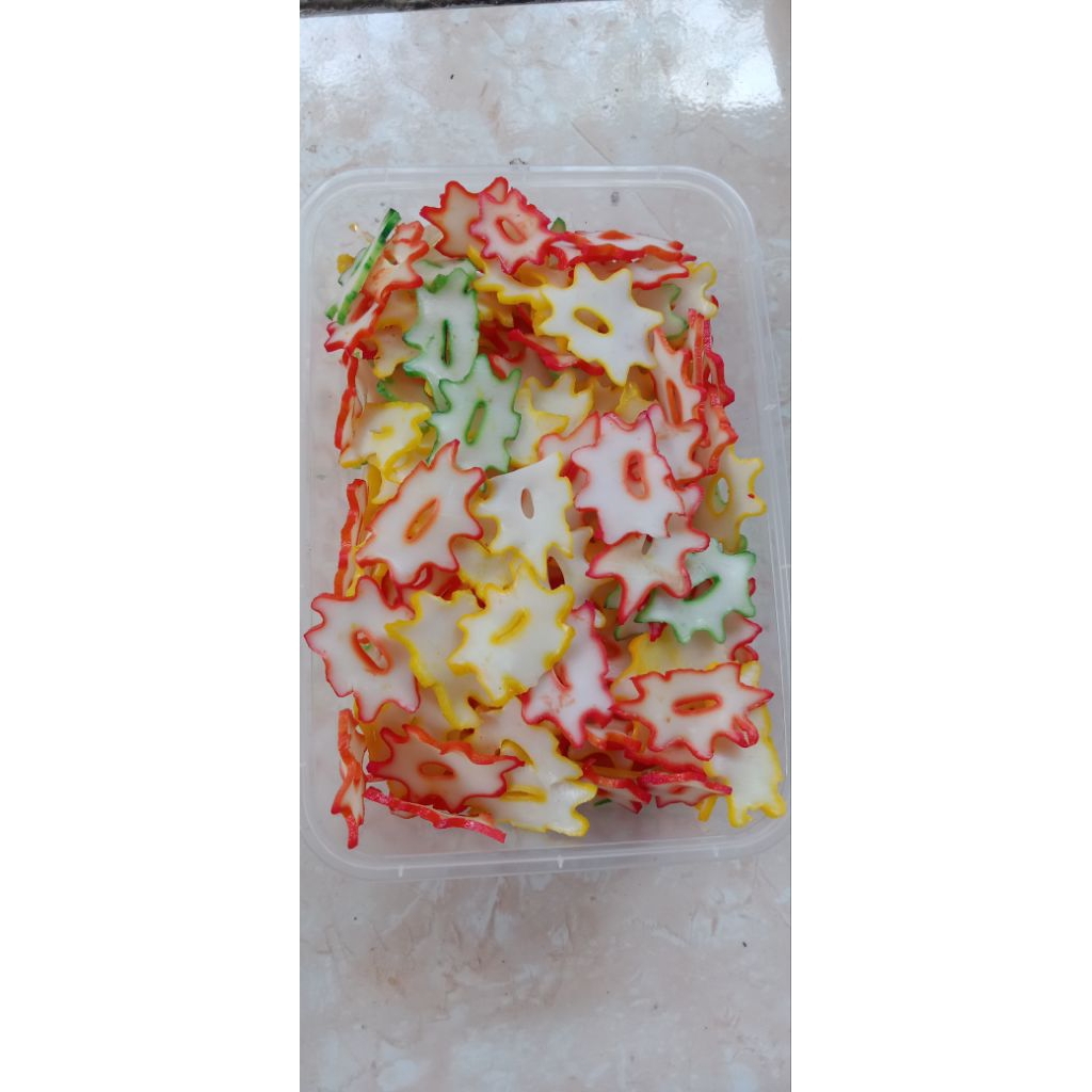 

kerupuk bintang.sudah dengn tempat nya