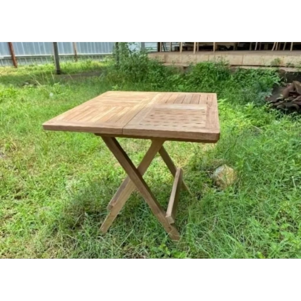Meja Outdoor Lipat Kayu Jati Meja Teras Lipat Minimalis Kayu Jati