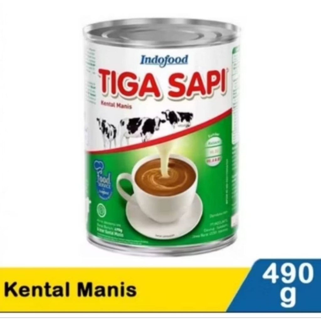 

Skm Tiga Sapi Kental Manis 490gram exp 2026