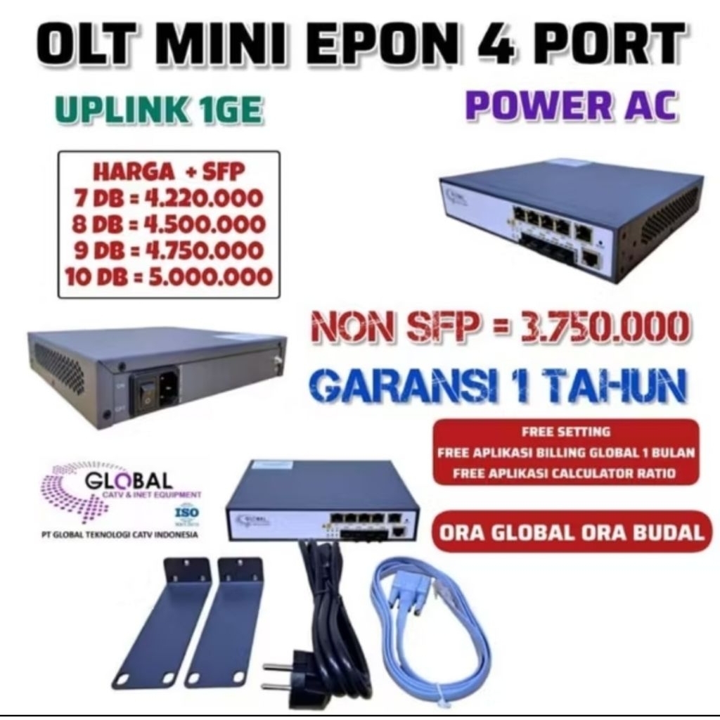 OLT MINI EPON 4 PORT POWER AC