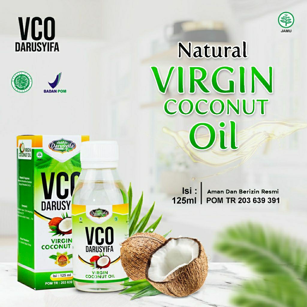 

VCO Darusyifa 100% Virgin Coconut Oil | Minyak Kelapa Murni Herbal 125ml