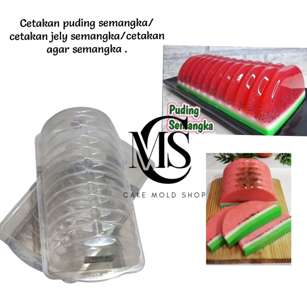 Cetakan puding semangka/Cetakan jely semangka/Cetakan agar semangka