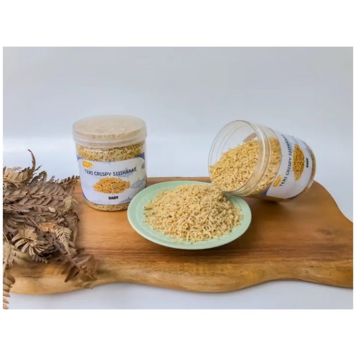 

Teri Crispy MPASI non MSG TOPLES BESAR Kemasan Besar 250 gr/ Teri Crispy anti GTM / Teri Crispy High Calcium