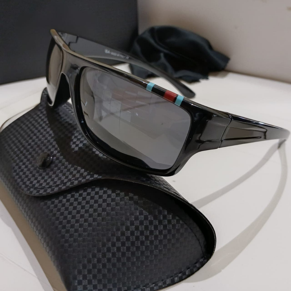 Kacamata Gaya Hitam Pria - Kaca mata Cowok Lensa Kaca HG4705R Fullset