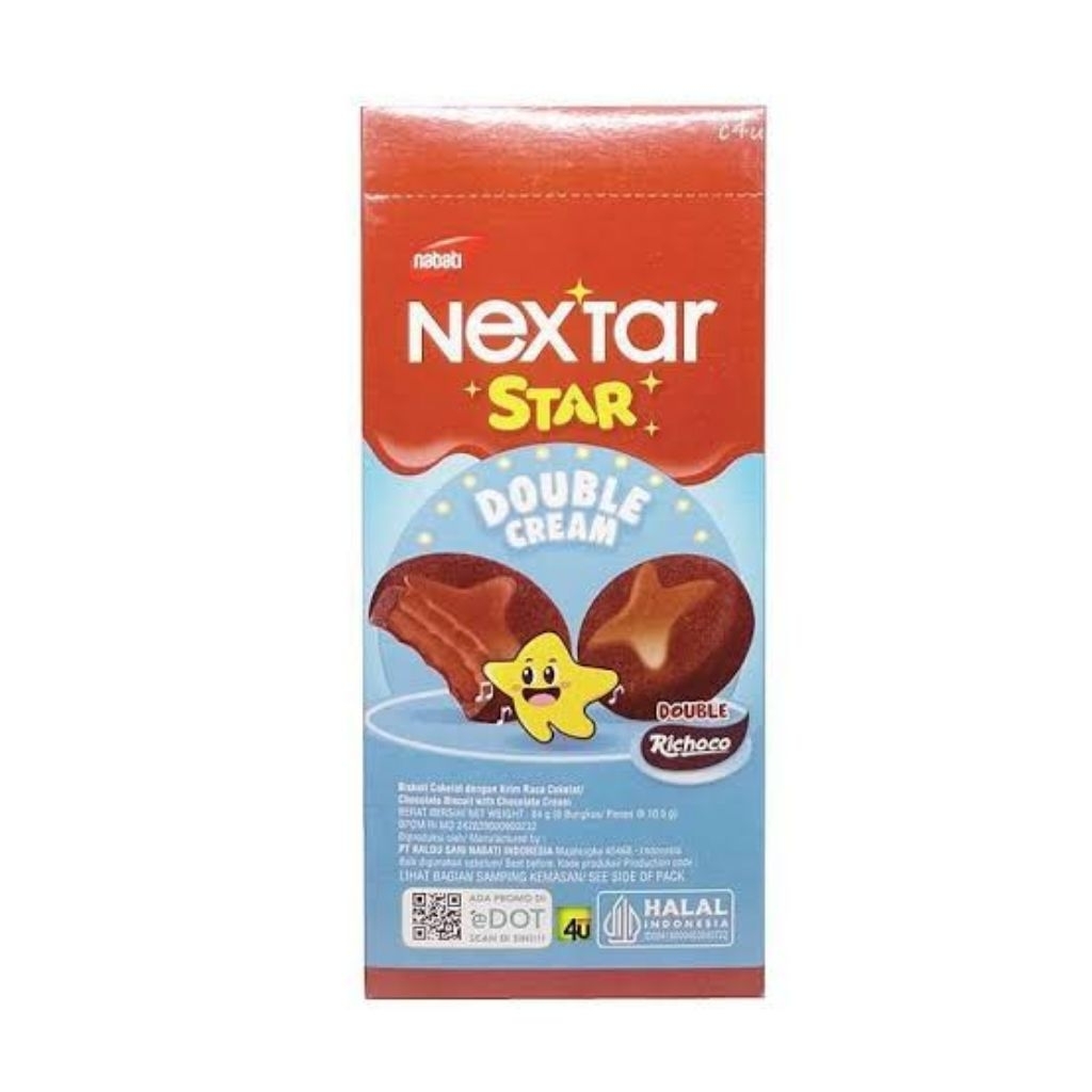 

Nextar Star Double Cream Double Richoco / Biskuit Cokelat 84 gram