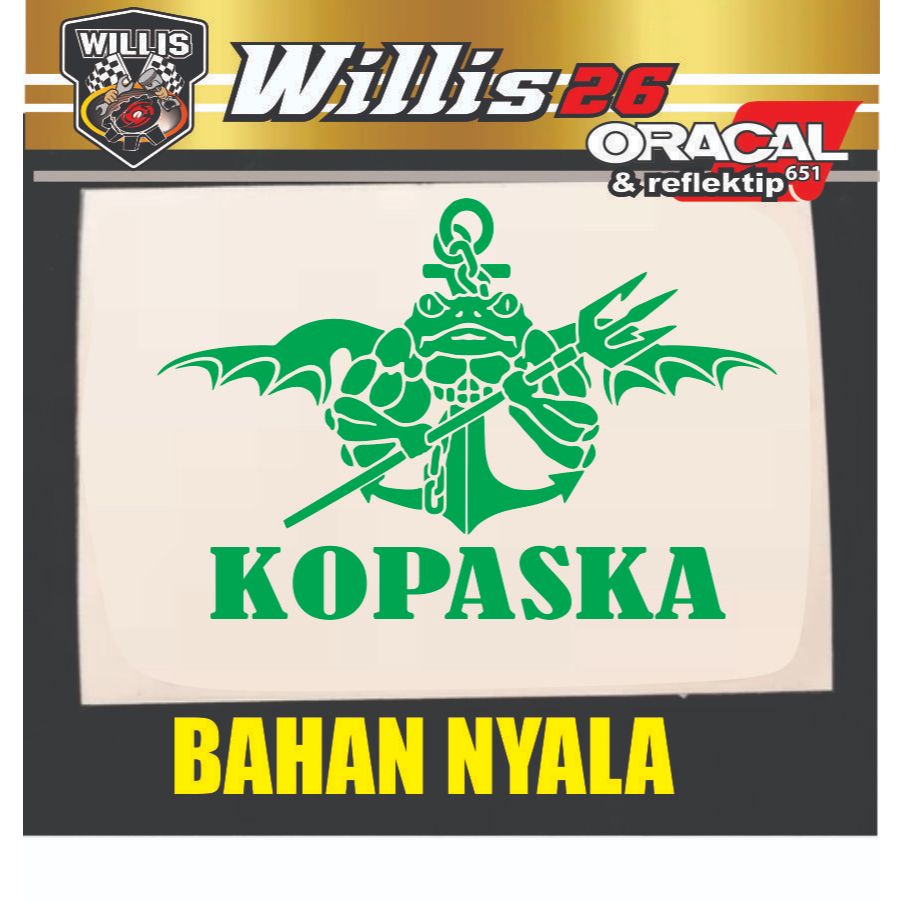 CUTTING STICKER PASUKAN KATAK KOPASKA HIJAU