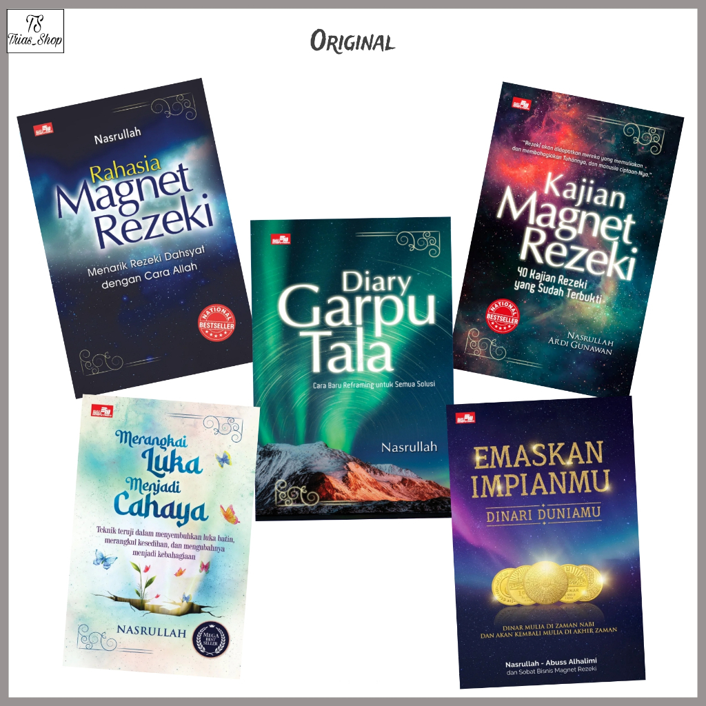 Buku Rahasia Magnet Rezeki Kajian Khoirur Rooziqiin & Diary Garpu Tala Emaskan Impianmu Dinari