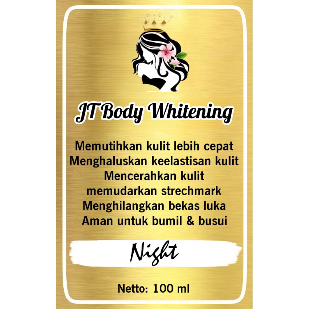

(ISI 100 PCS) STICKER HB HANDBODY LOTION CUSTOM NAMA