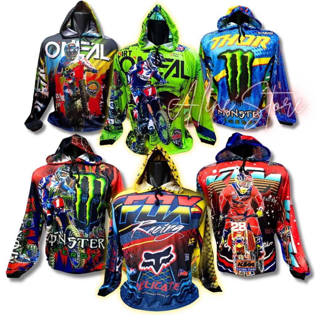 BAJU SEPEDA MOTORCROSS  FULL PRINTING BERKUALITAS TINGGI/BAJU TRAIL/JERSEY MOTORCROSS DEWASA/BAJU MA