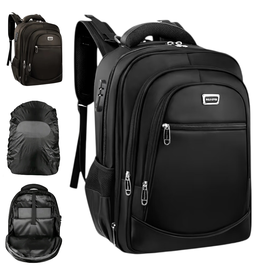 Polo GIVES 15 inc Tas Ransel Kerja Tas sekolah Kunci Usb Port POLO Import