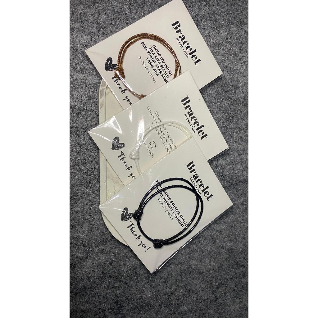 Luckies Gelang Hitam Pasangan Couple Gelang Tali Polos Couple Gaya Kekinian