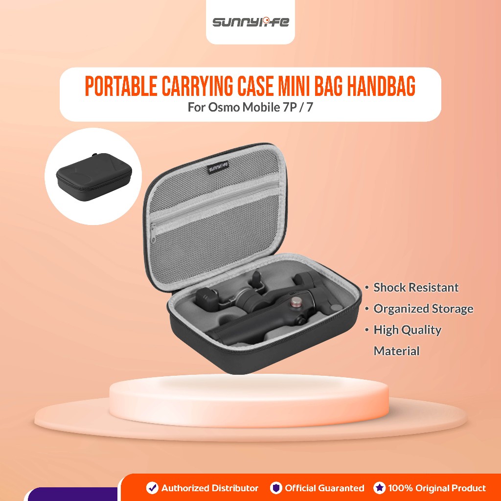 SUNNYLIFE Portable Carrying Case for Gimbal DJI OSMO MOBILE 7 / 7P / 7 PRO HITAM BLACK Waterproof Wa