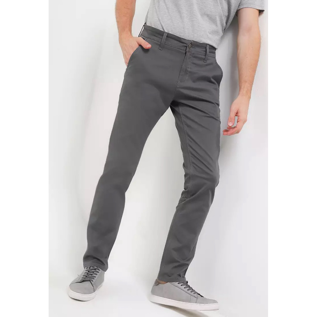 Celana Chino Lois Original HSS008DG - Slimfit Stretch