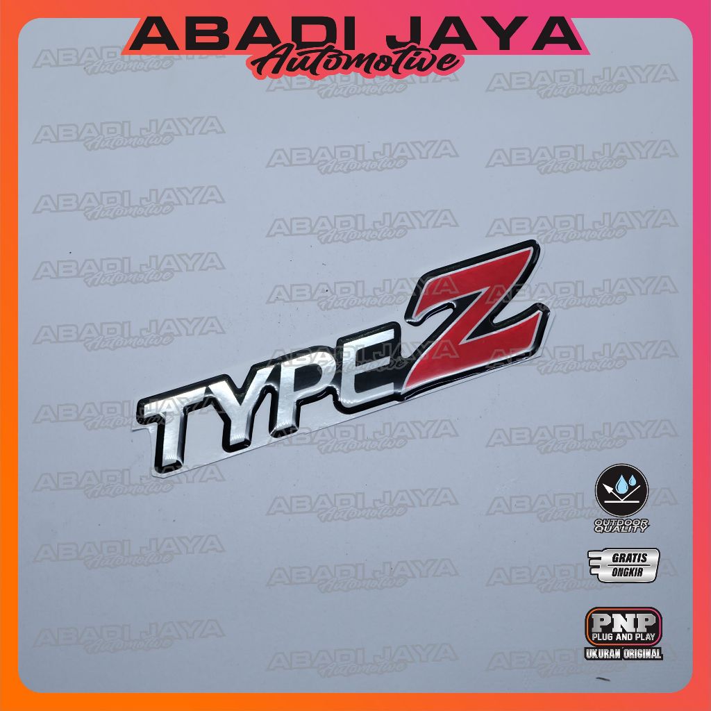 Emblem Timbul Type Z Honda City / Emblem Honda City Type Z