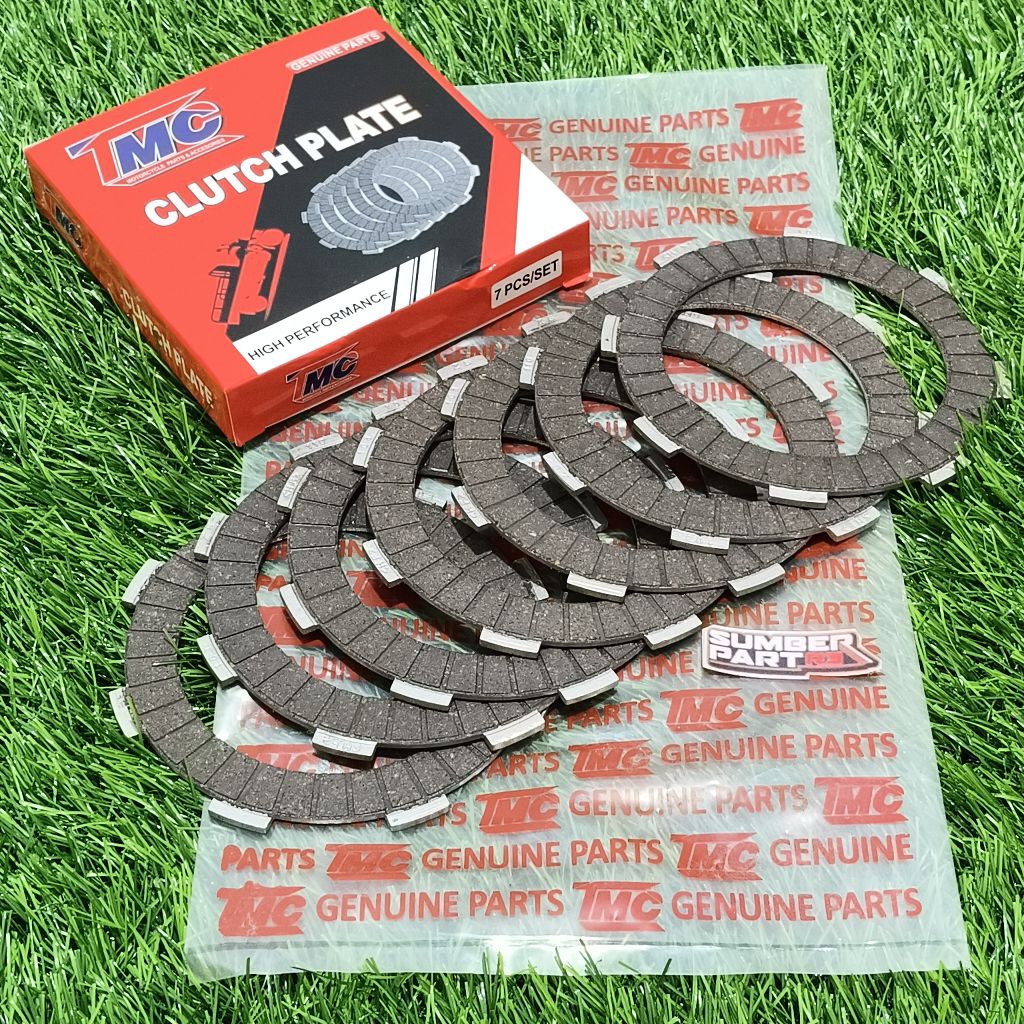 (tmc) kampas kopling lebar viar 200cc 300cc isi 7 rumah baut kaki 5 kain klos kopling - sparepart mo