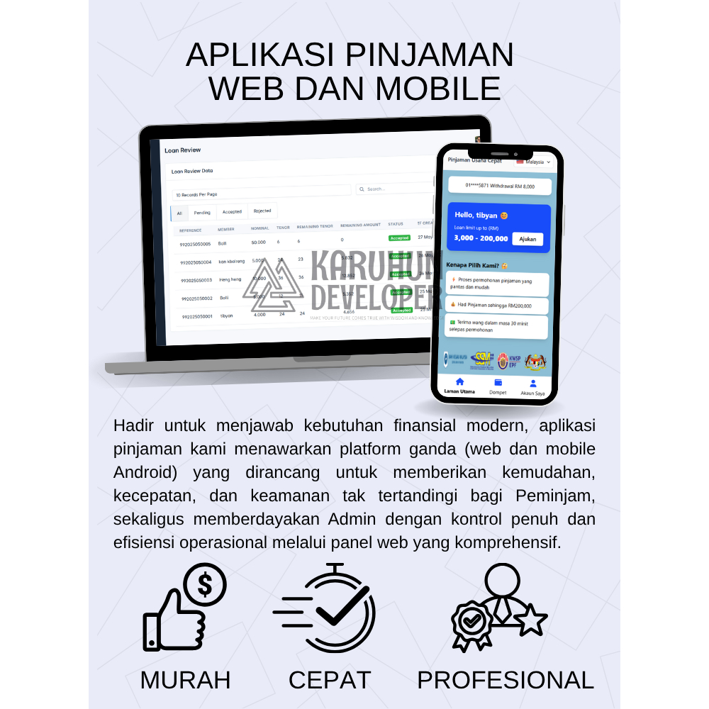 APLIKASI PINJAMAN ONLINE WEB PINJAMAN MURAH DAN PROFESIONAL - NUXT JS LARAVEL