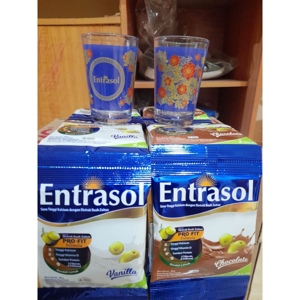 

Entrasol Active Sachet 20grx10 free gelas batik Entrasol