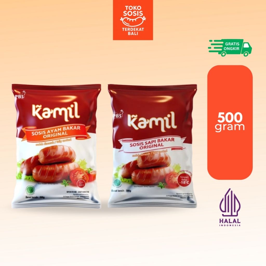 

Kamil Sosis Sapi dan Ayam Bakar Original Mini 500 gram