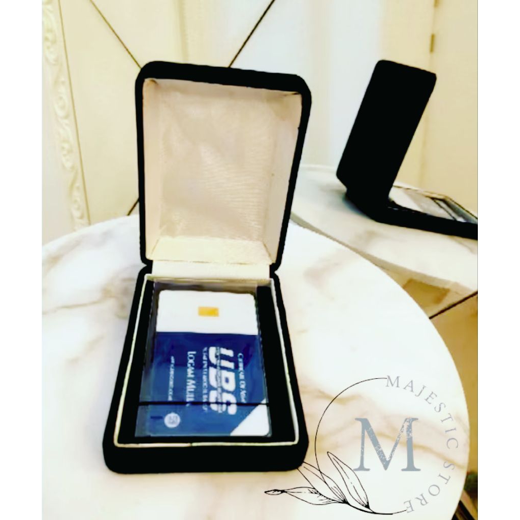 Kotak Emas MiniGold Logam Mulia Bludru Velvet Hitam Merah Besar