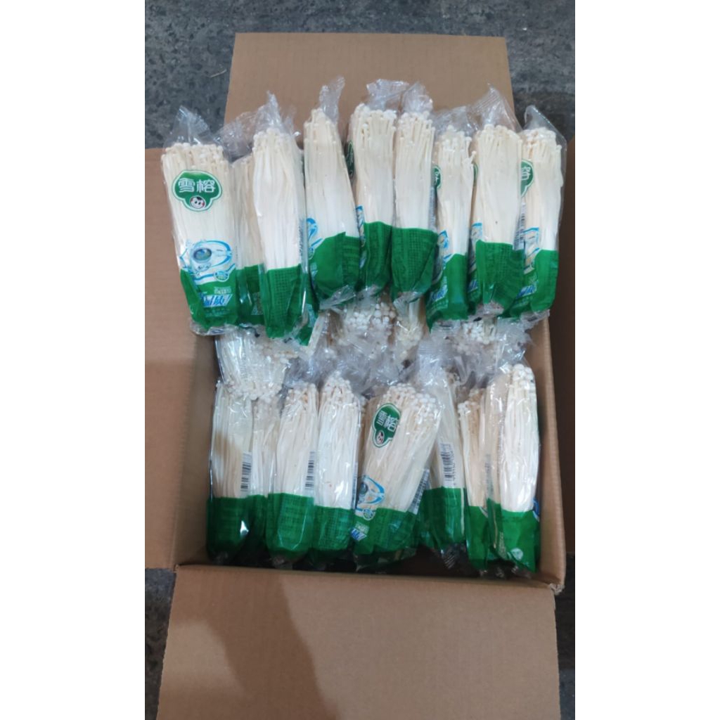 

[1 DUS] Jamur Enoki Impor 50pcs Original | Ready Instant Pengiriman area Bandung