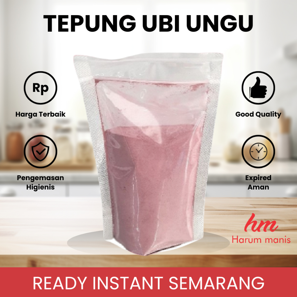 

Tepung Ubi Ungu Repack 100g Pouch Kirim Instant Semarang