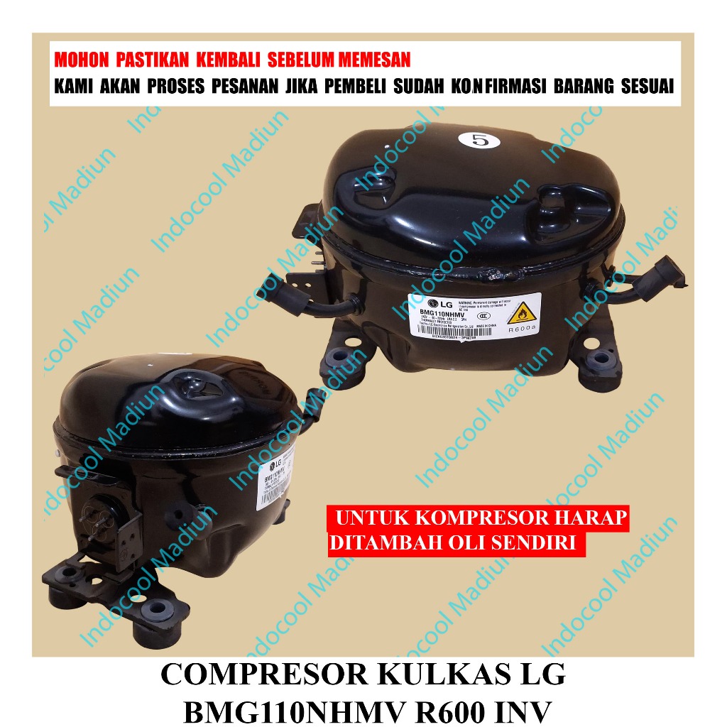 CKL1 COMPRESSOR / KOMPRESOR KULKAS / COMPRESOR KULKAS LG BMG110NHMV R600 INVERTER