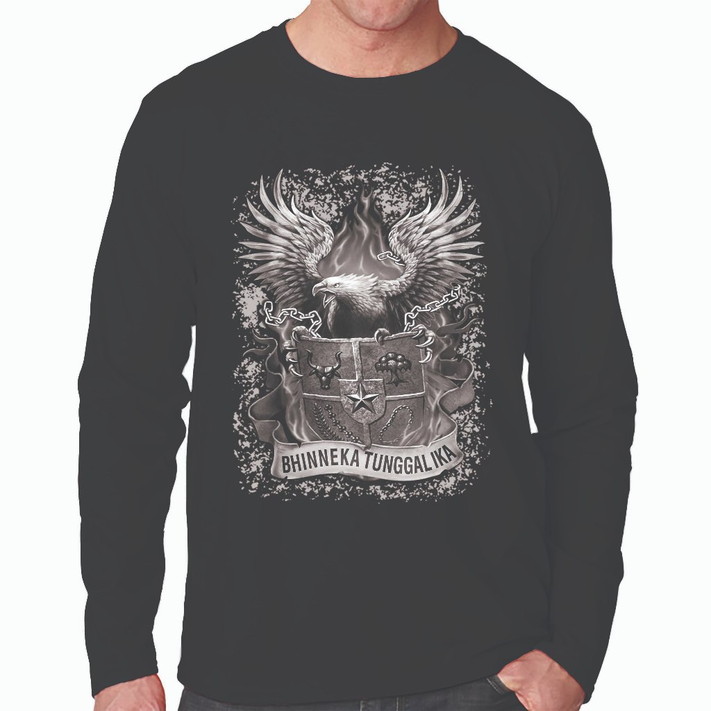 Kaos Distro Pria Lengan Panjang ( Garuda )