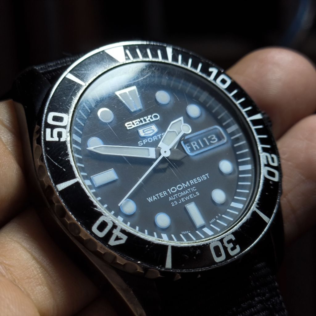 Seiko 5 Sports Black Sea Urchin SNZF21K1 Automatic Watch