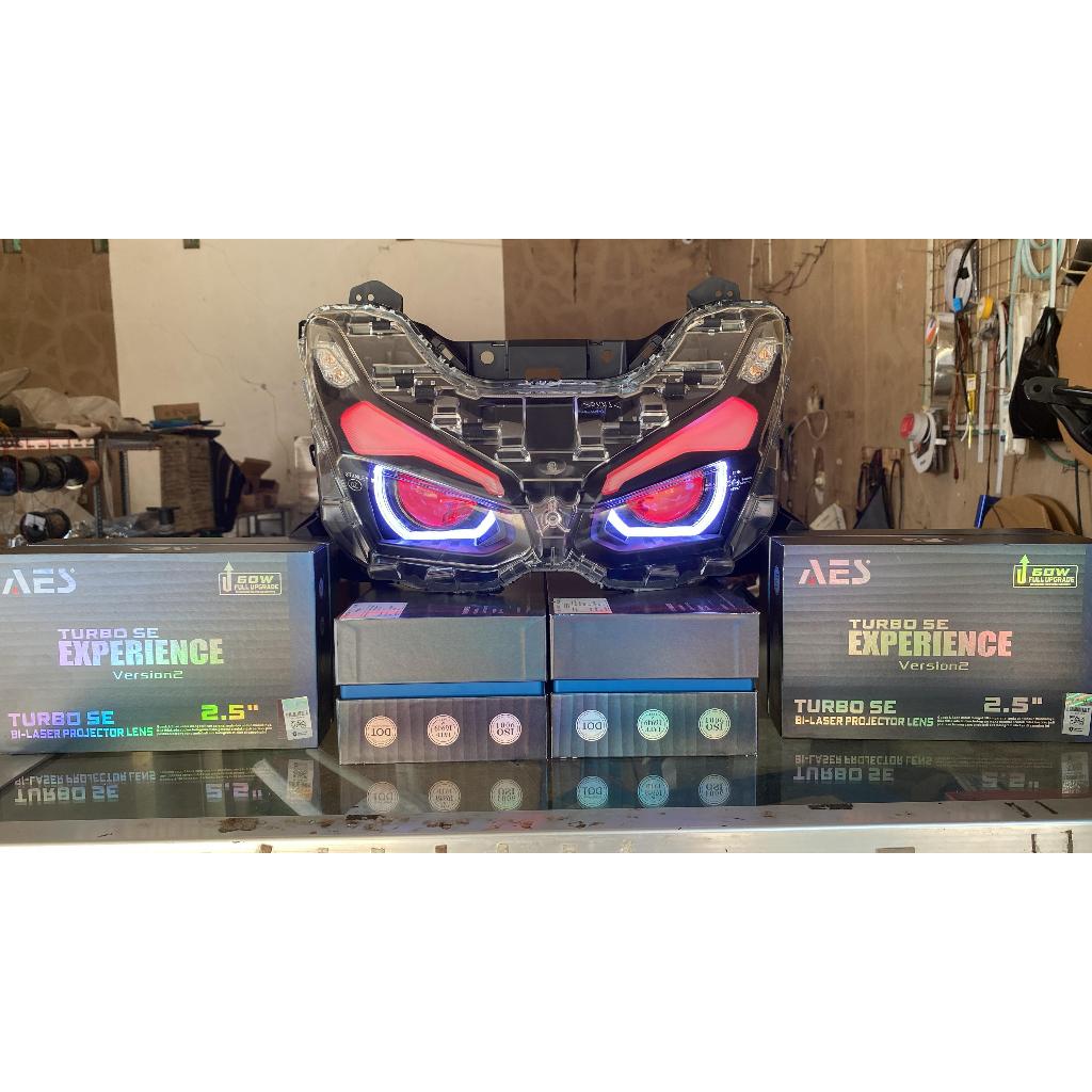 Headlamp Custom Aerox (Alpha,Alpha Turbo,Alpha ultimate) - BILED AES V2, PNP Plug & Play