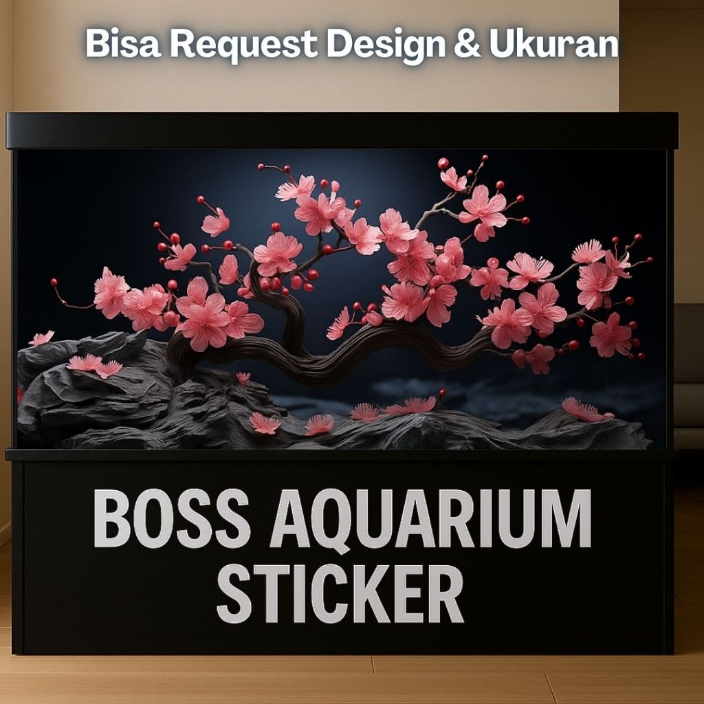 Boss Sticker AquariumBackground Aquarium Wallpaper Pemandangan Alam