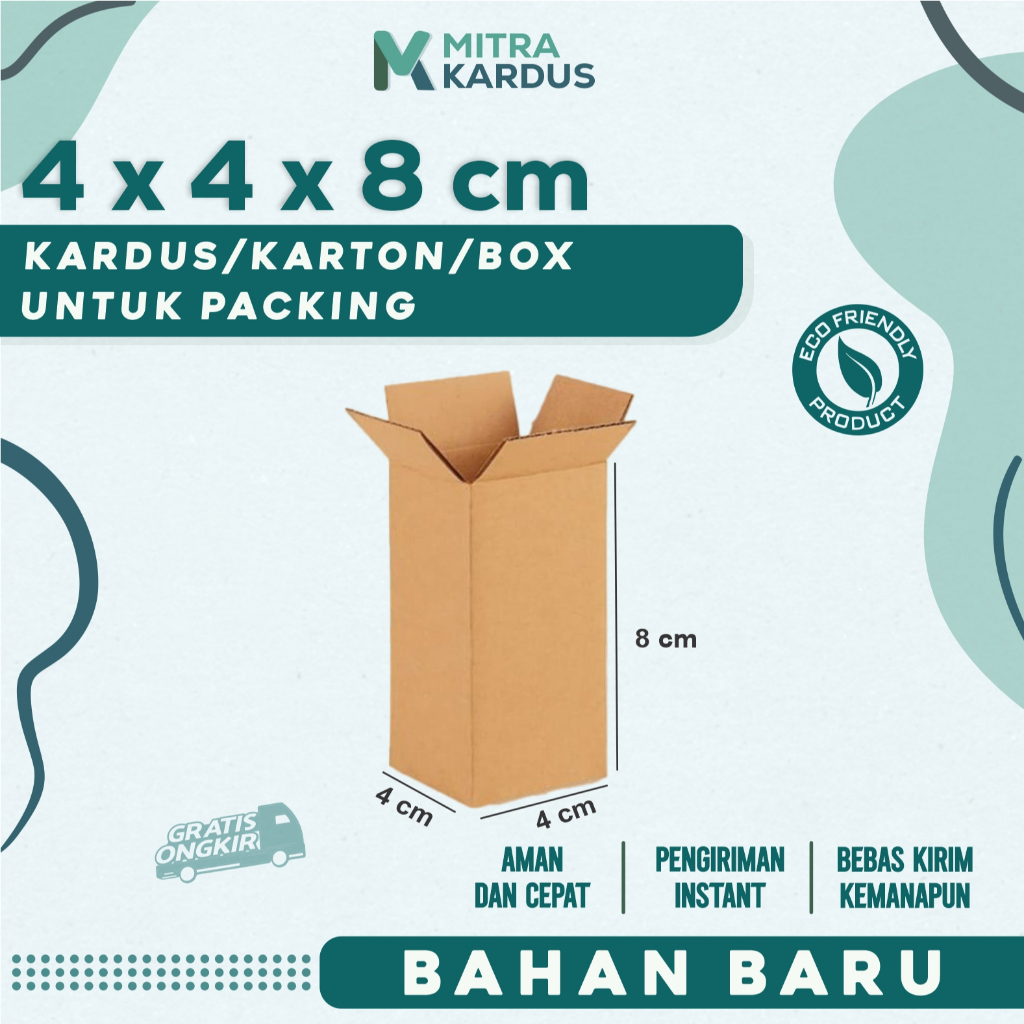 

kardus packing 4x4x8 cm / box karton corrugated single wall premium / Box Packing packing online