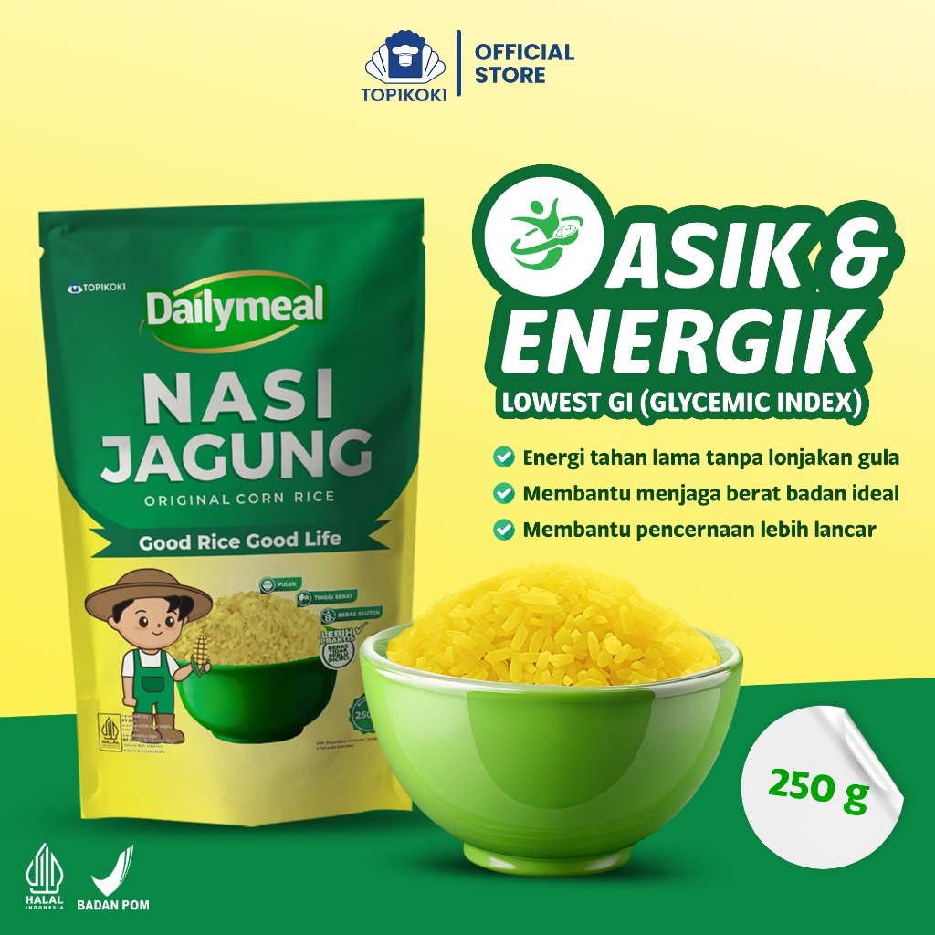 

[NOT FOR SALE] Dailymeal - Corn Rice / Nasi Jagung 250g - Alternatif Sehat untuk Menu Harian Anda