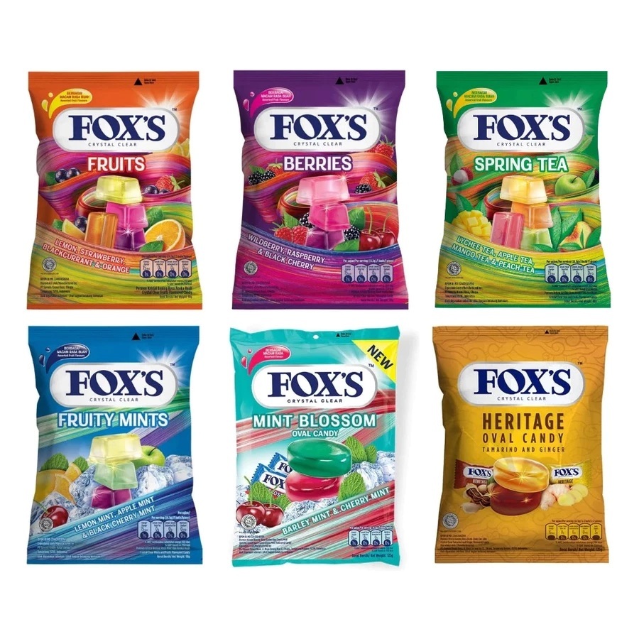 

Fox's Crystal Clear Fruits & Berries PERMEN FOX,S 90Gr