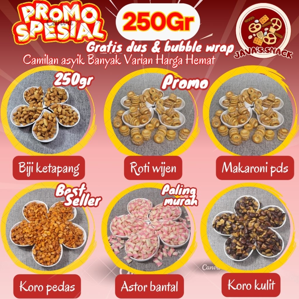 

Camilan Serba 250 Gram | Snack Warna-warni & Renyah – Gratis Dus & Bubble Wrap