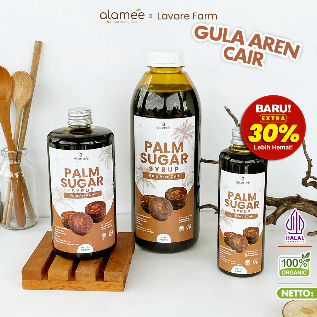 

Gula Aren Cair Syrup Palm Sugar Organic Liquid Organik Pure Murni Barista Brown Sirup Natural Gula aren cair 250ml & 500ml