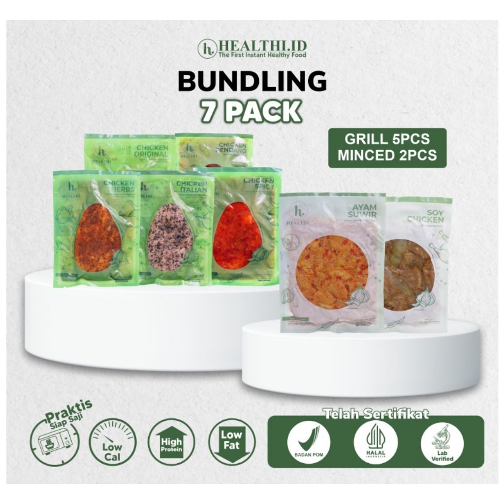 

PAKET 6 CHICKEN (7 PCS) - Makanan Sehat by Healthi.id - High Protein