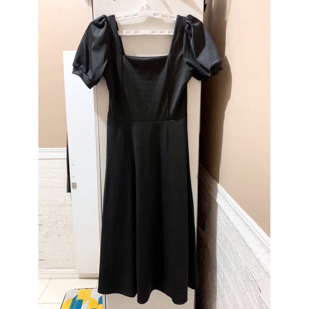 Dress black korea