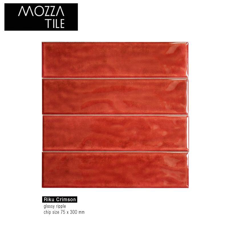 Subway Tile Keramik MOZZA TILE Riku Crimson 7,5x30