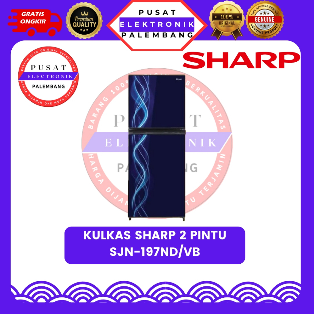 KULKAS 2 PINTU SHARP SJ-197ND-VB KULKAS 2 PINTU PALEMBANG