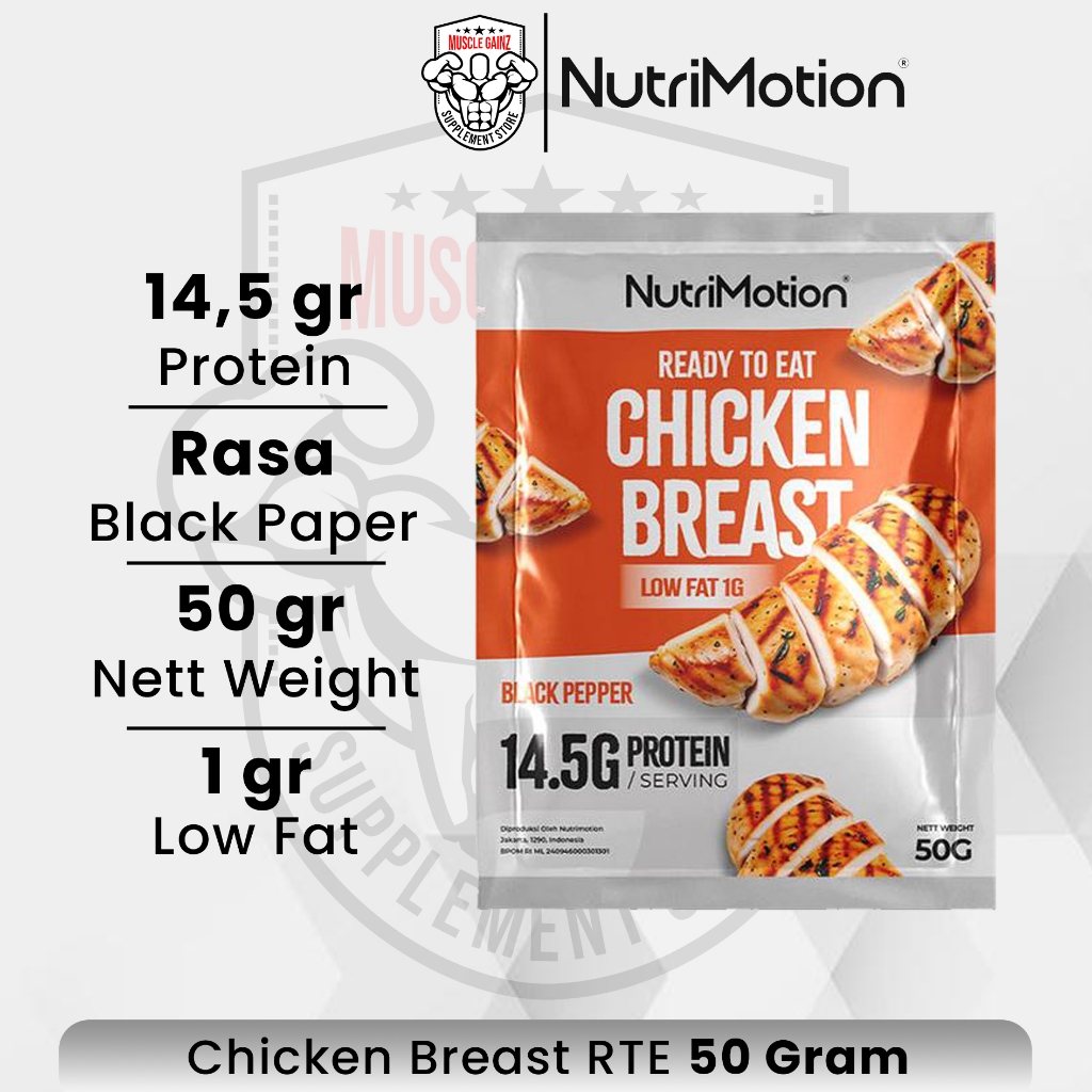 

NutriMotion Ready To Eat Chicken Breast 50gr - Dada Ayam Siap Makan