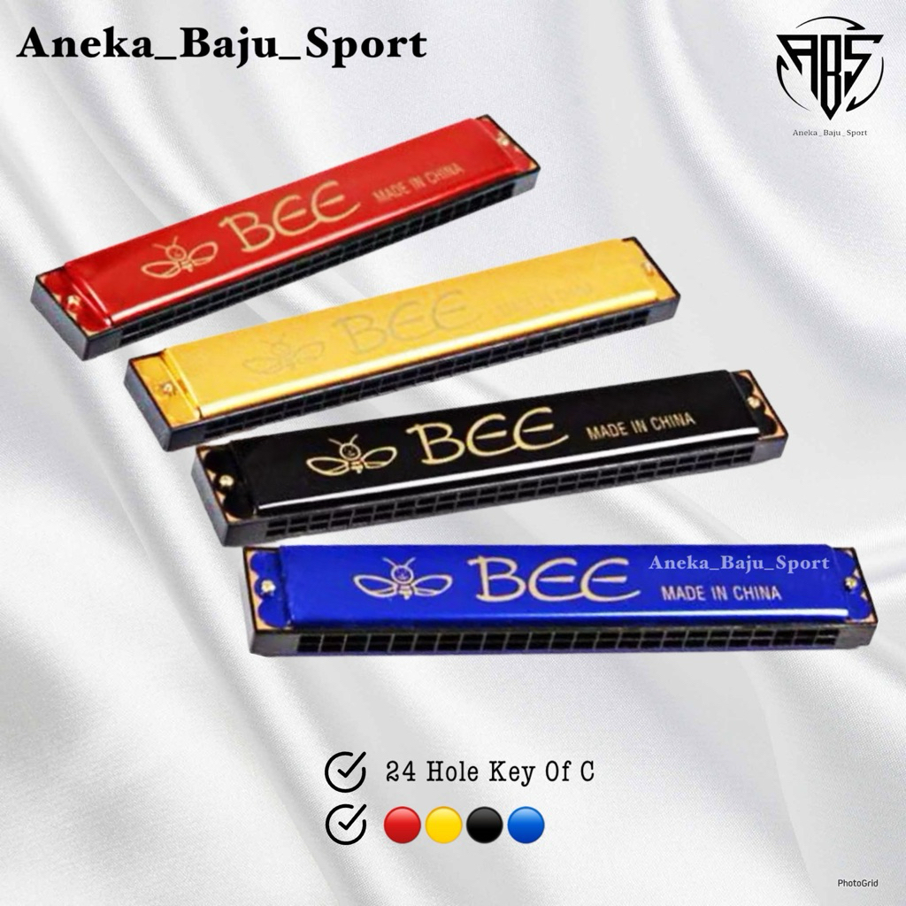 HARMONIKA BESAR BEE 24 HOLE Key C Murah Yamaha Alat Musik Tiup Harmonica