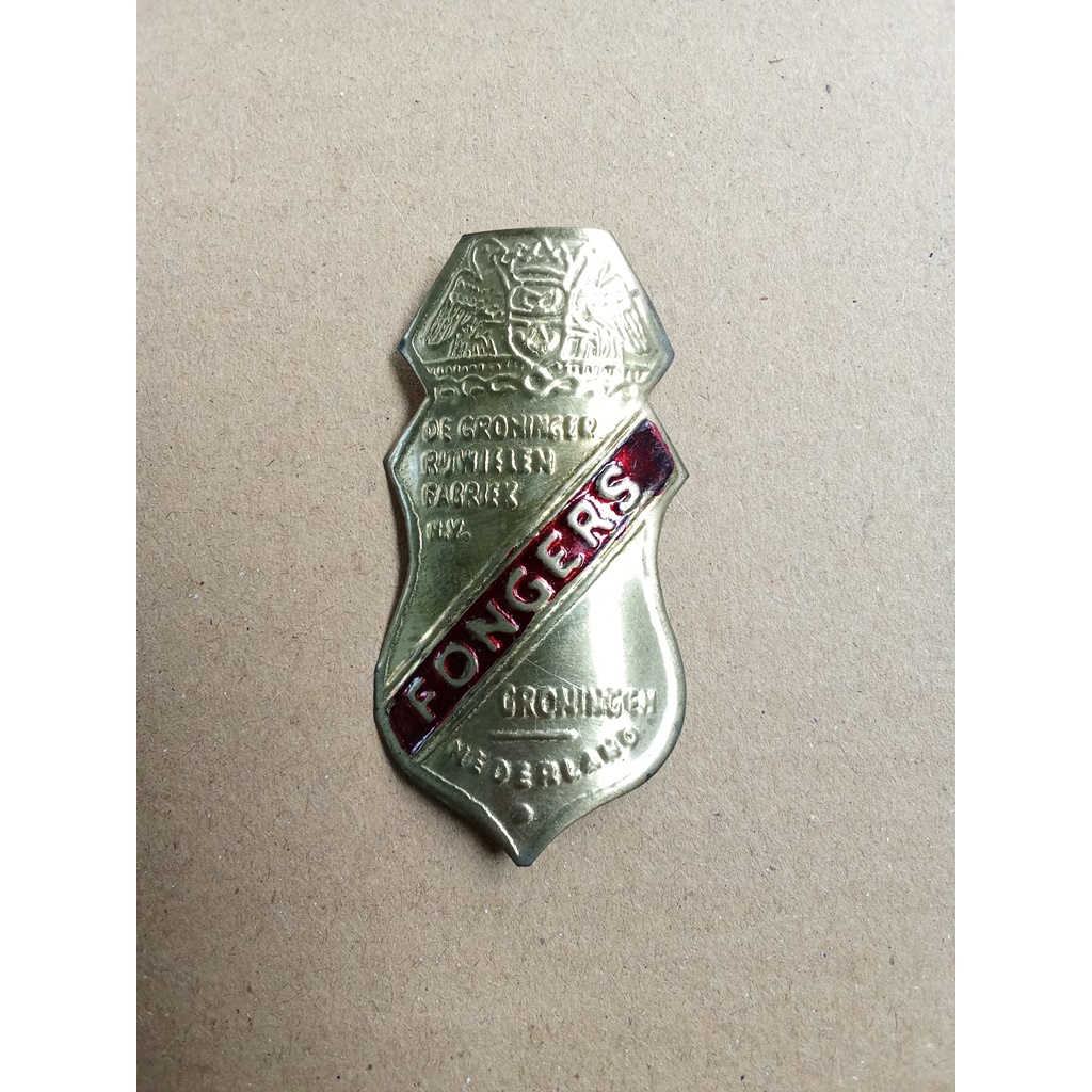 Emblem plat sepeda merk Fongers Dwiwarna