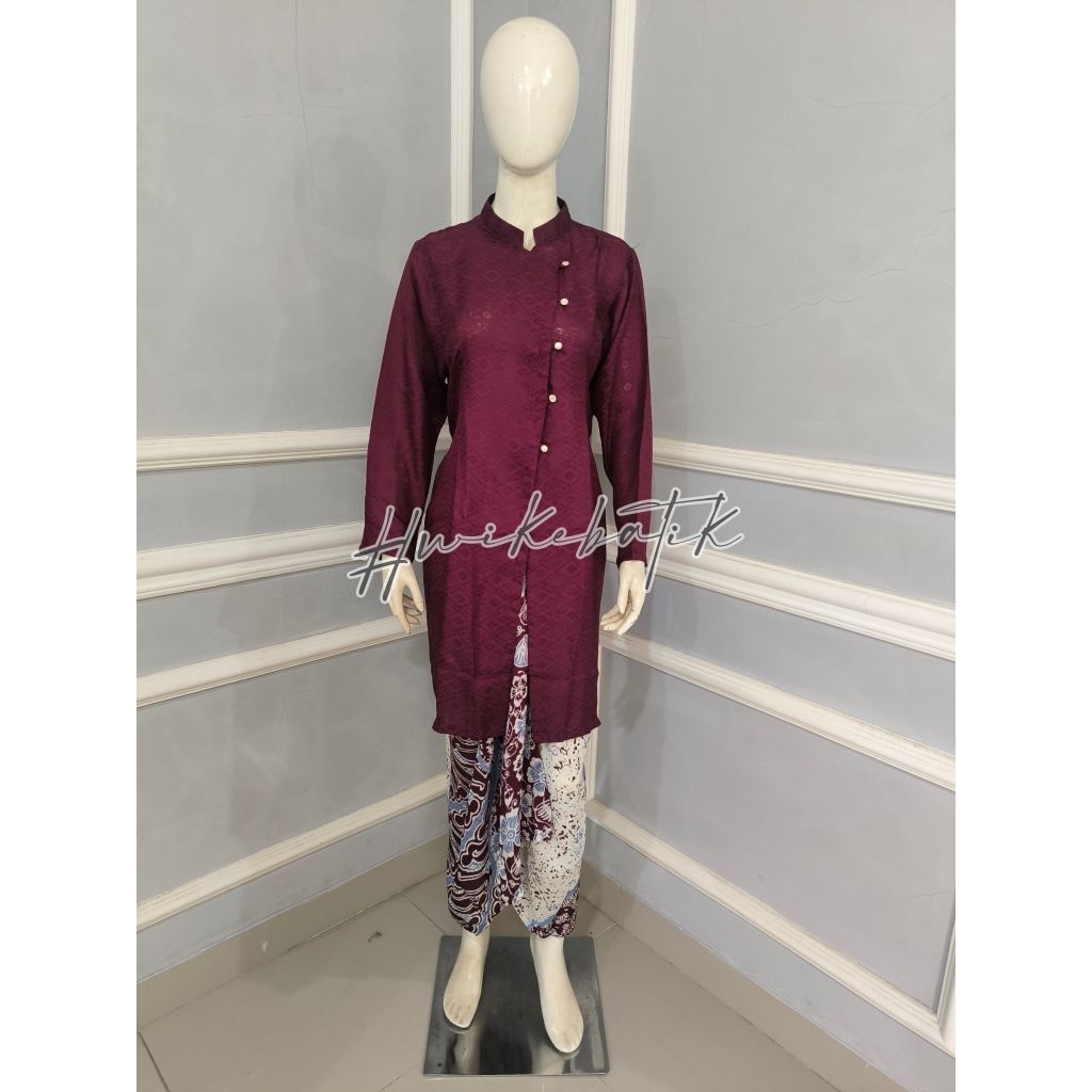 WIKE BATIK | SET KEBAYA JAWA JANGGAN VISCOSE | BATIK TRUSMI
