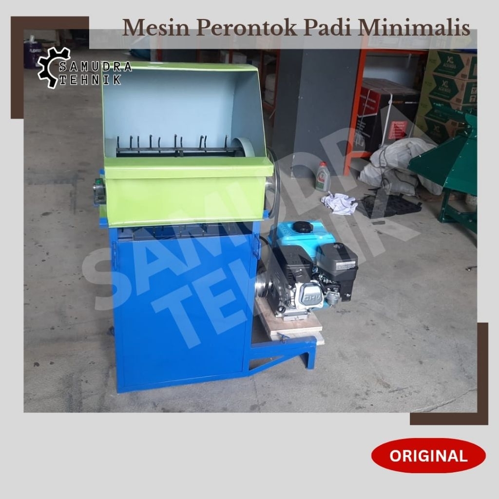 Mesin Perontok Padi Mini Minimalis Gendong Ringan Cepat Bersih Murah Baru Set Penggerak