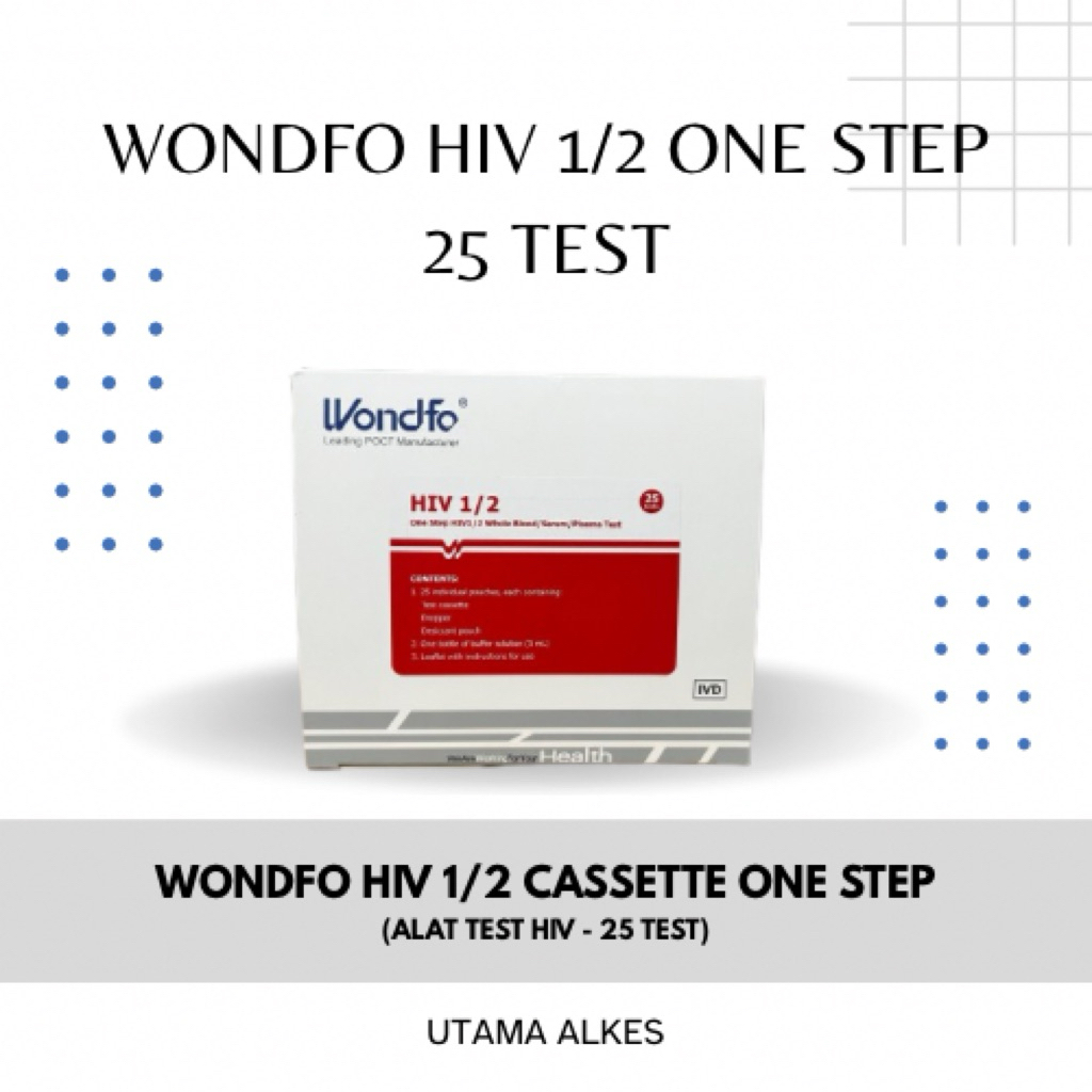 Wondfo test HIV Strip 1/2 Isi 50 test per box | Hiv Cassette – Device 25 Test