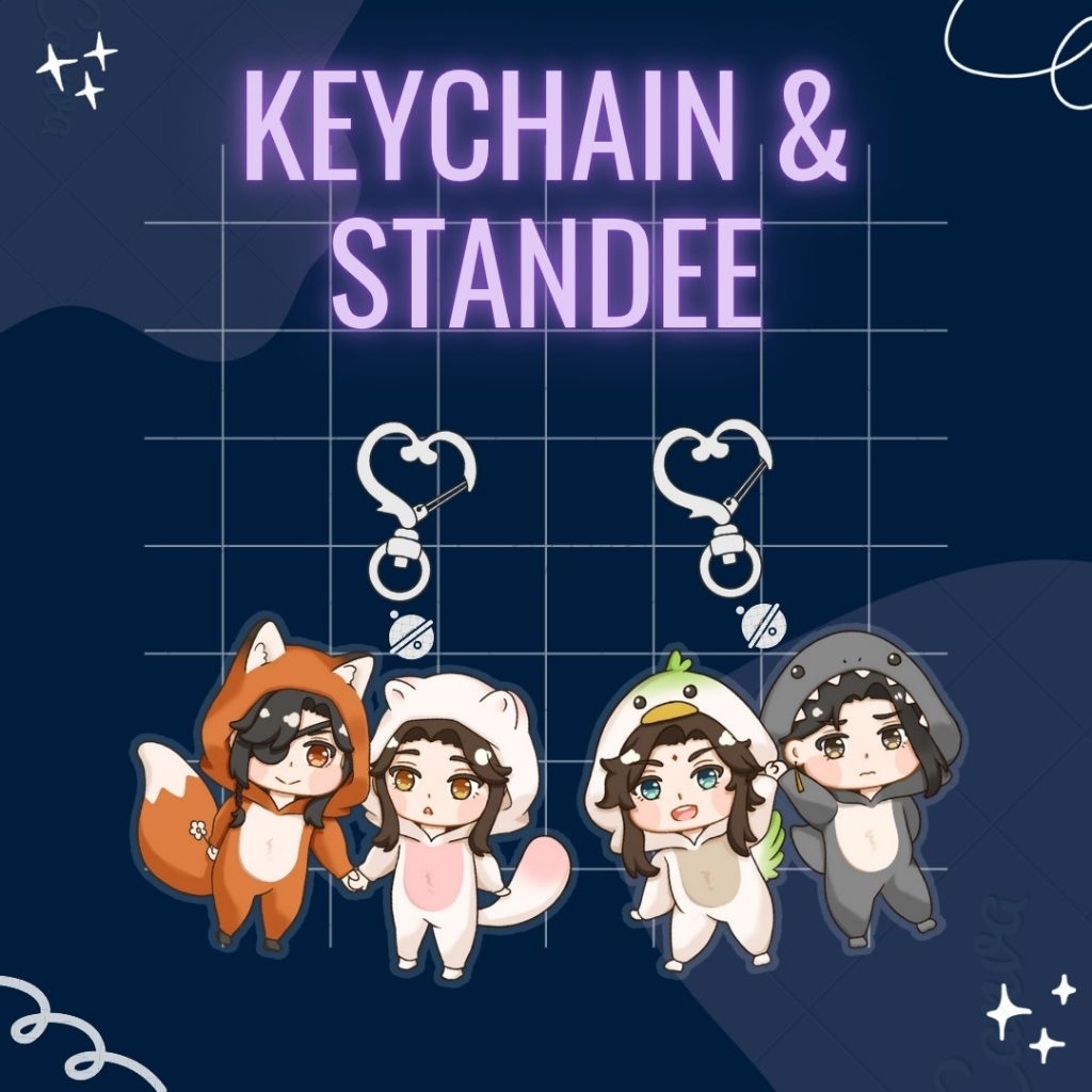 TGCF Keychain & Standee || Tian Guan Ci Fu || Hua Cheng, Xie Lian, Shi Qingxuan, He Xuan, Hualian, B